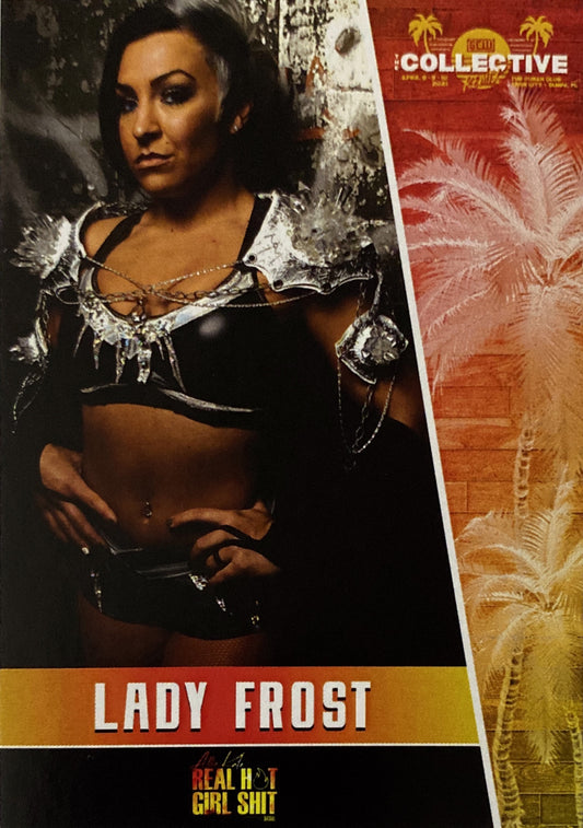 “The Coolest Wrestler” Lady Frost trading card PW Catalog