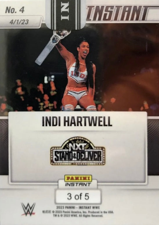 Indi Hartwell – and NEW… NXT Women’s Champion trading card PW Catalog