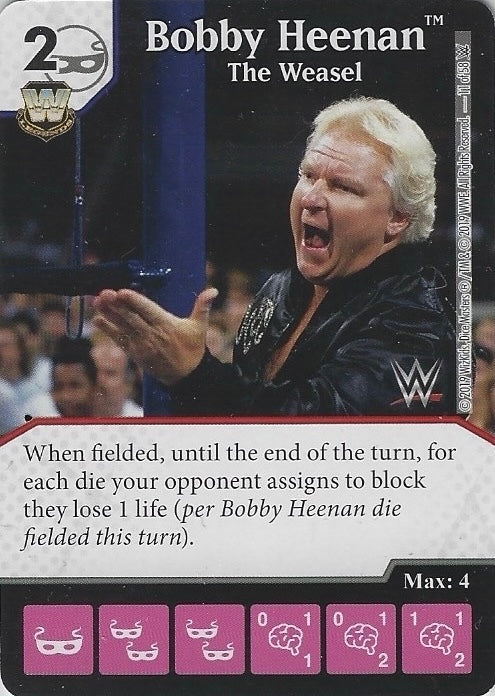 Bobby Heenan – the Weasel trading card PW Catalog