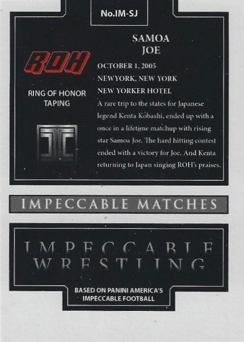 Ring of Honor 10/1/2005: Samoa JOE vs. Kenta Kobashi – Samoa JOE