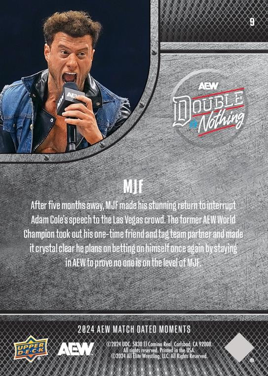 MJF – MJF Returns to AEW to Confront HIS Former TAG Team Partner and Make HIS Future Intentions Known