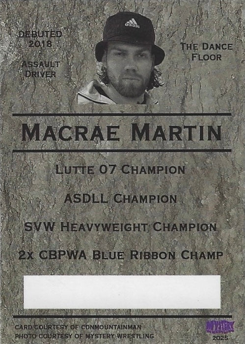 ‘The Hotstepper’ Macrae Martin trading card PW Catalog