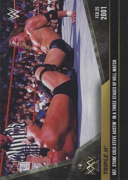 FED 25 2001 – Triple H DEF. Stone Cold Steve Austin in a Three Stages of Hell Match