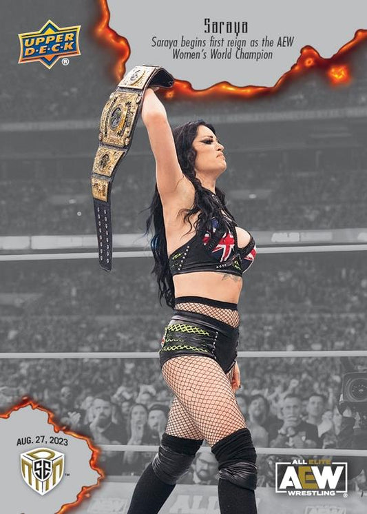 Saraya – Saraya Begins First Reign AS the AEW Women’s World Champion trading card PW Catalog