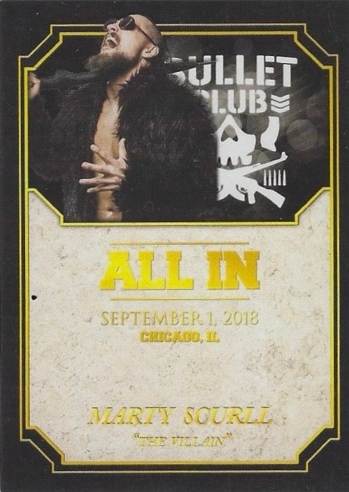 Marty Scurll “the Villain” trading card PW Catalog