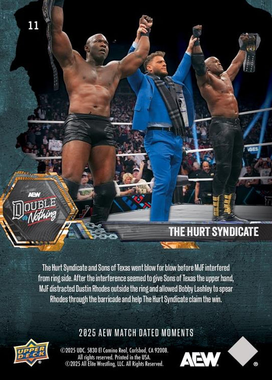 The Hurt Syndicate – the Hurt Syndicate Retains the AEW World TAG Team Championship With the Help of the Newest Member: MJF trading card PW Catalog