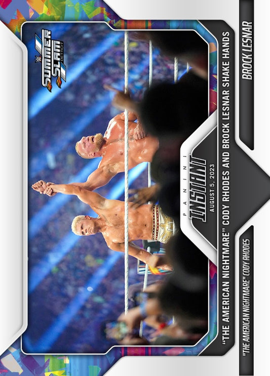 “The American Nightmare” Cody Rhodes / Brock Lesnar – “The American Nightmare Cody Rhodes and Brock Lesnar Shake Hands