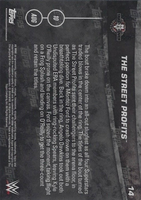 The Street Profits Retain the NXT TAG Team Championship trading card PW Catalog