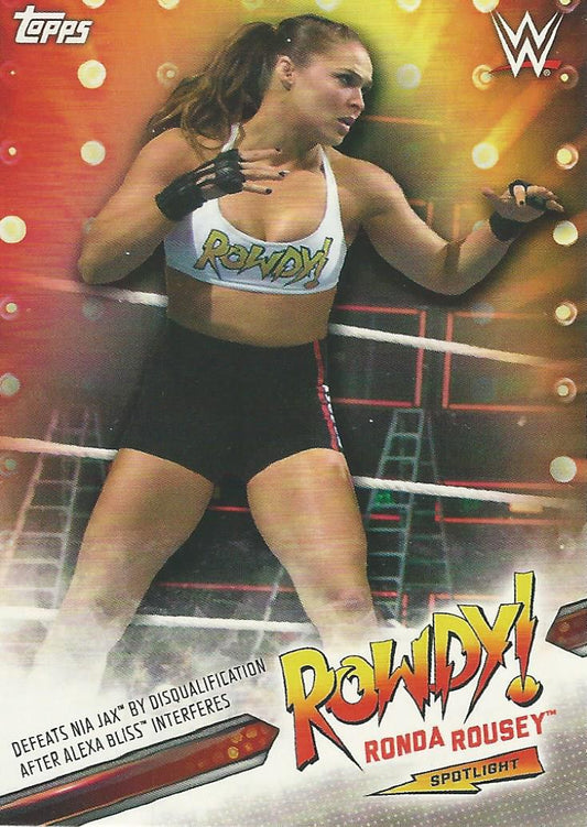 WWE Topps Raw 2019 Ronda Rousey 15 of 40 trading card PW Catalog