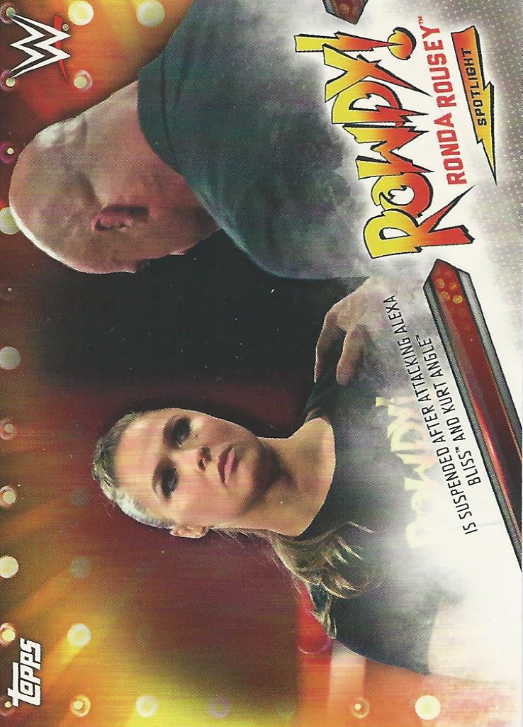 WWE Topps Raw 2019 Ronda Rousey 16 of 40 trading card PW Catalog