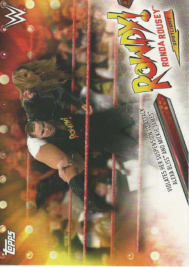 WWE Topps Raw 2019 Ronda Rousey 17 of 40 trading card PW Catalog