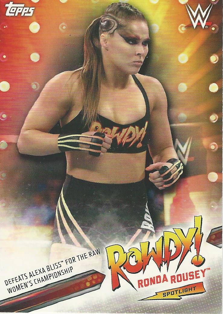 WWE Topps Raw 2019 Ronda Rousey 19 of 40 trading card PW Catalog
