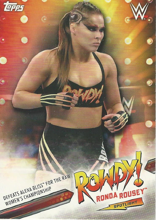 WWE Topps Raw 2019 Ronda Rousey 19 of 40 trading card PW Catalog
