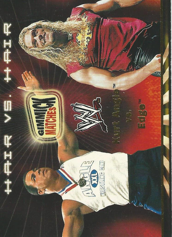 WWE Fleer Royal Rumble 2002 Kurt Angle vs Edge GM10 trading card PW Catalog