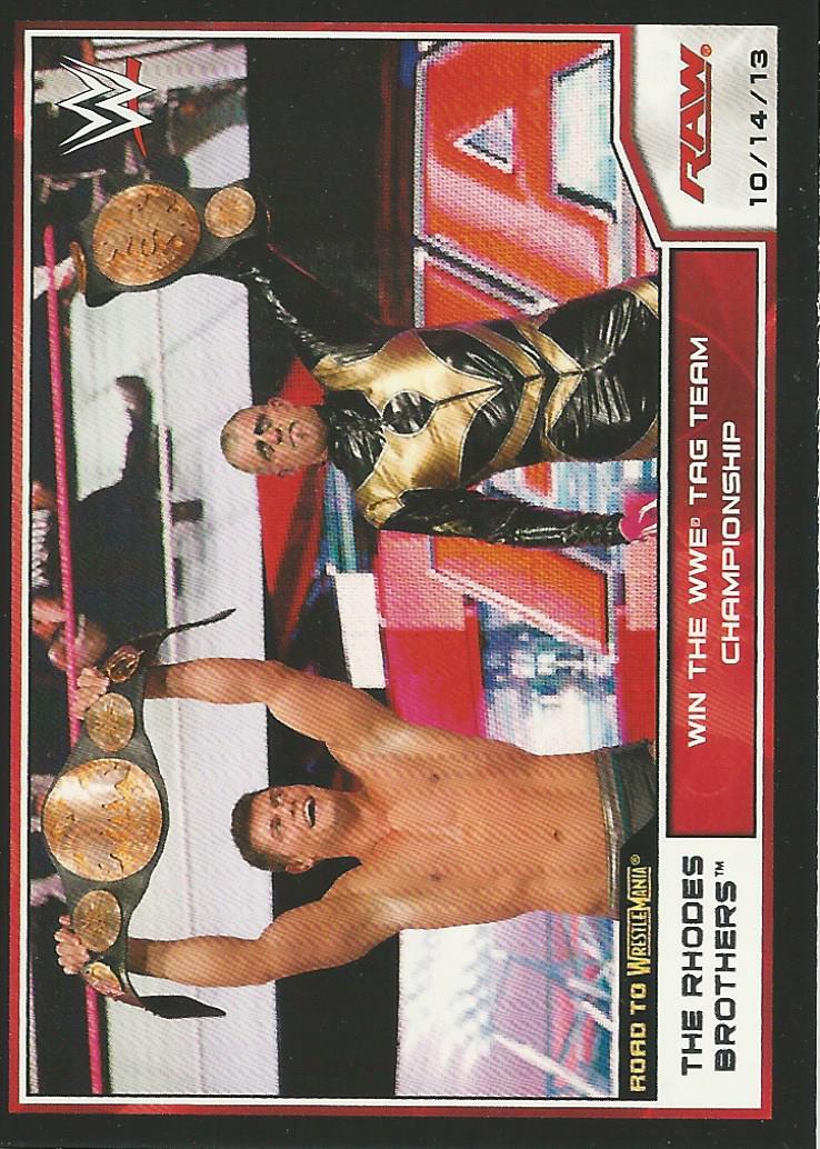 WWE Topps Road to Wrestlemania 2014 Cody Rhodes and Goldust #50