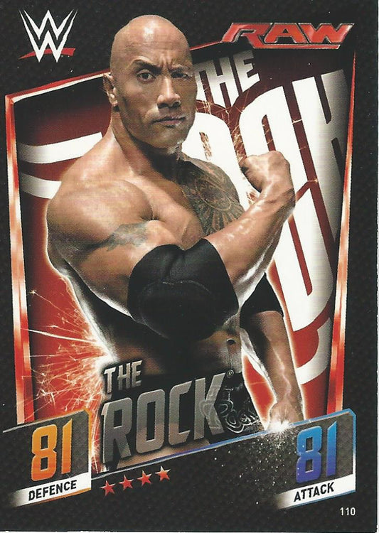 WWE Topps Slam Attax 2015 Then Now Forever The Rock #110