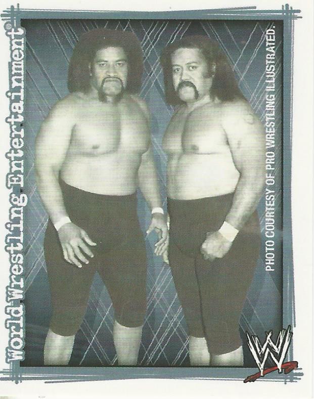 WWE Topps Superstars Uncovered 2007 Sticker The Wild Samoans #111