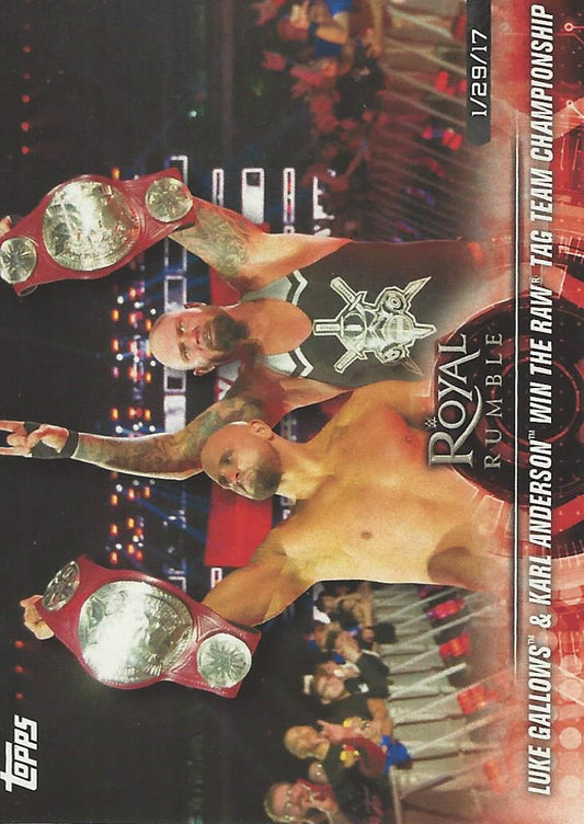 WWE Topps Road to Wrestlemania 2018 Luke Gallows and Karl Anderson #11