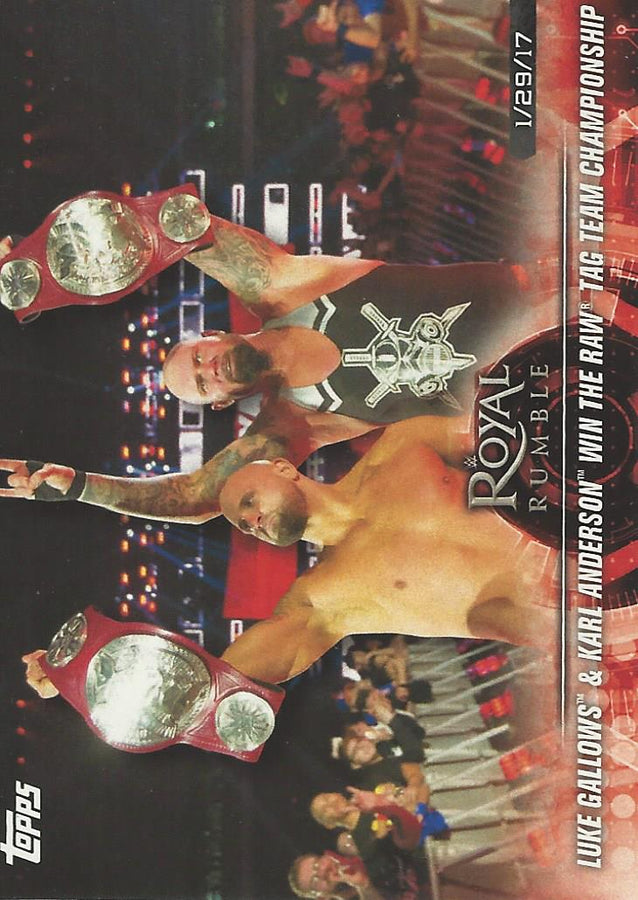 WWE Topps Road to Wrestlemania 2018 Luke Gallows and Karl Anderson #11