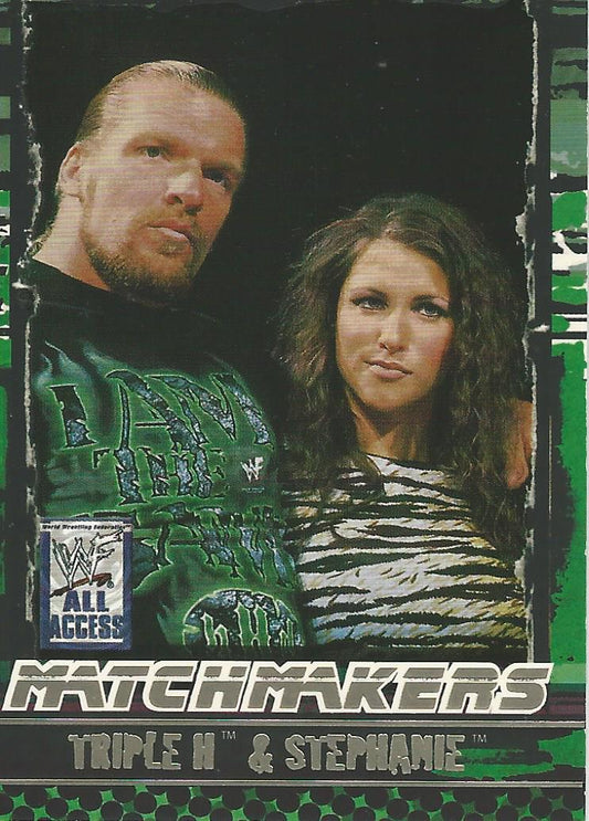WWF Fleer All Access 2002 Triple H and Stephanie MM 1 of 15 trading card PW Catalog