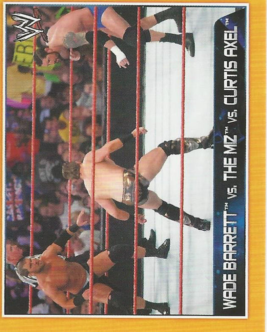 WWE Topps A-Z Sticker Collection 2014 Wade Barrett vs Miz vs Curtis Axel #112