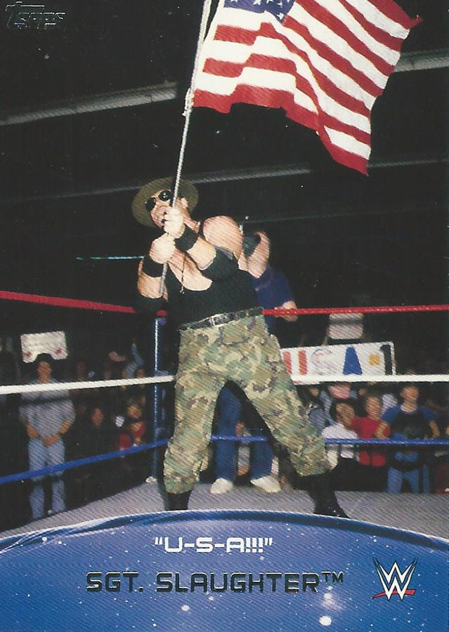 WWE Topps 2015 Sgt Slaughter USA 2 of 10 trading card PW Catalog