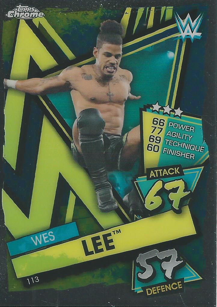 WWE Topps Slam Attax Chrome 2021 Wes Lee #113