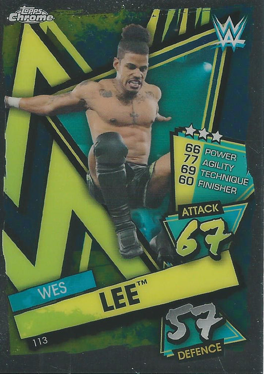 WWE Topps Slam Attax Chrome 2021 Wes Lee #113