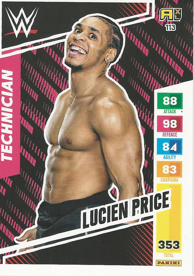 WWE Panini XL Adrenalyn 2024 Lucien Price #113 Rookie