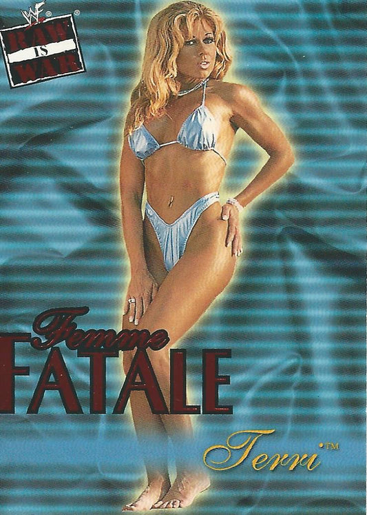 WWF Fleer Raw 2001 Terri Runnels Femme Fatale 13 of 20 trading card PW Catalog