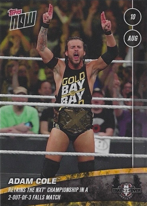 Adam Cole Retains the NXT Championship in a 2-Out-Of-3 Falls Match trading card PW Catalog
