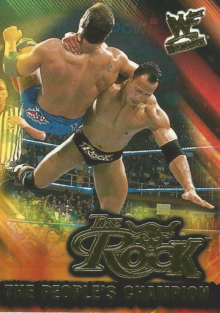 WWF Fleer Wrestlemania 2001 The Rock 10 of 15 PC trading card PW Catalog