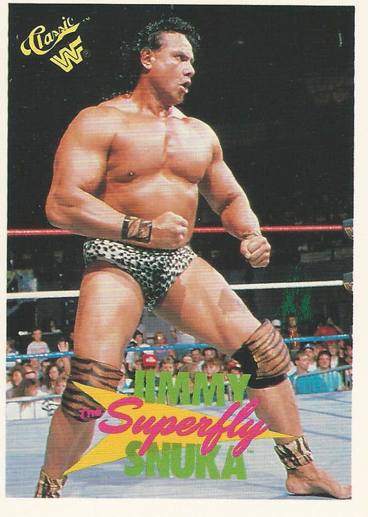 WWF Classic Trading Cards 1990 Jimmy Snuka No.114 trading card PW Catalog