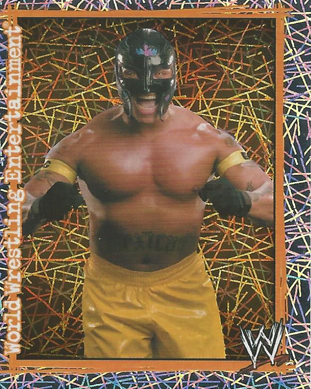 WWE Topps Superstars Uncovered 2007 Sticker Rey Mysterio Foil #114