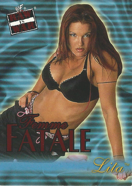 WWF Fleer Raw 2001 Lita Femme Fatale 14 of 20 trading card PW Catalog