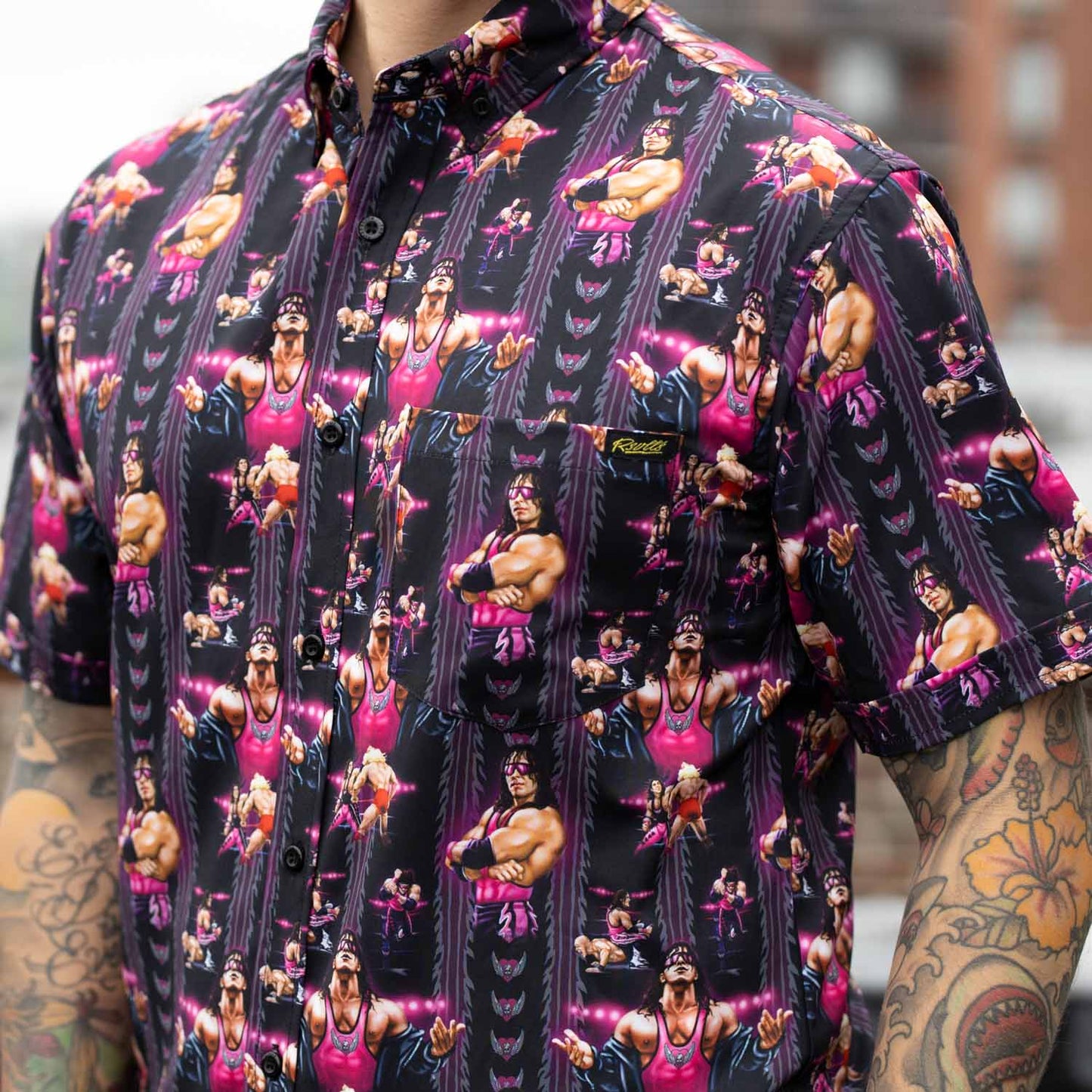 Bret Hart "The Hitman" RSVLTS Button Down Shirt