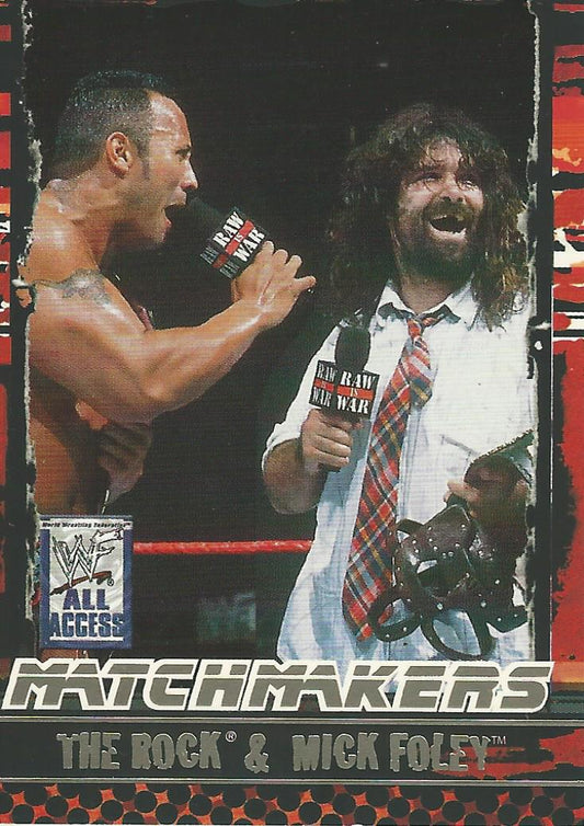 WWF Fleer All Access 2002 Rock and Mick Foley MM 5 of 15 trading card PW Catalog