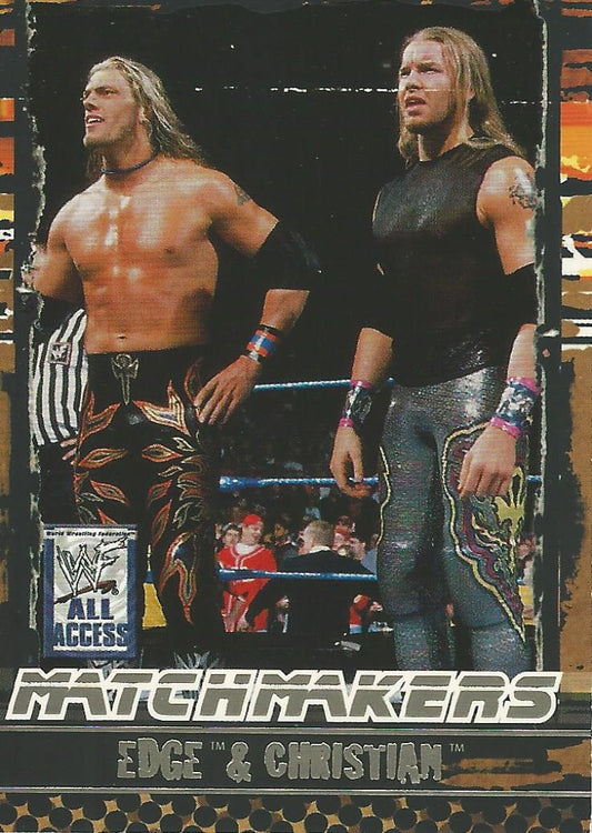 WWF Fleer All Access 2002 Edge and Christian MM 6 of 15 trading card PW Catalog