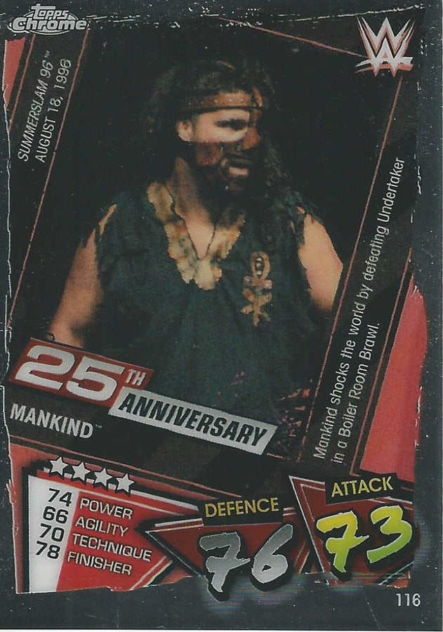 WWE Topps Slam Attax Chrome 2021 Mankind #116