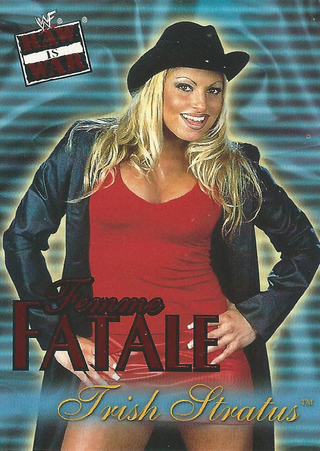 WWF Fleer Raw 2001 Trish Stratus Femme Fatale 16 of 20 trading card PW Catalog