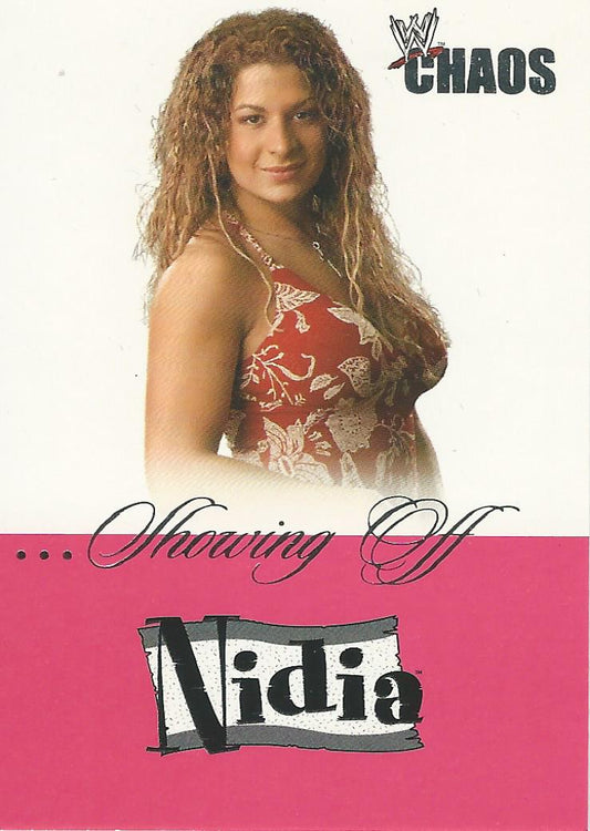 WWE Fleer Chaos 2004 Nidia SO 6 of 16 trading card PW Catalog