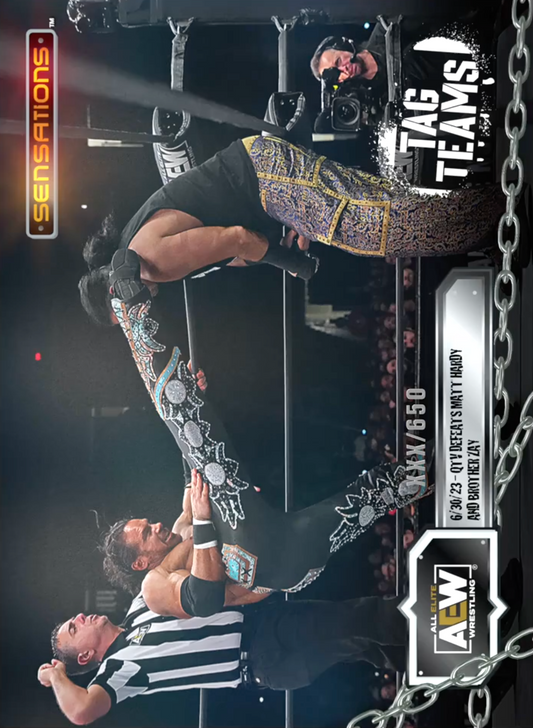 6/30/23 – QTV – QTV Defeats Matt Hardy and Brother ZAY trading card PW Catalog