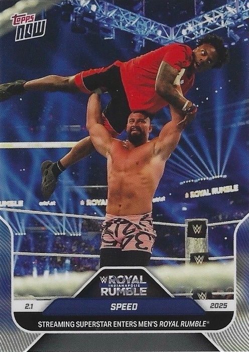 Speed Streaming Superstar Enters Men’s Royal Rumble trading card PW Catalog