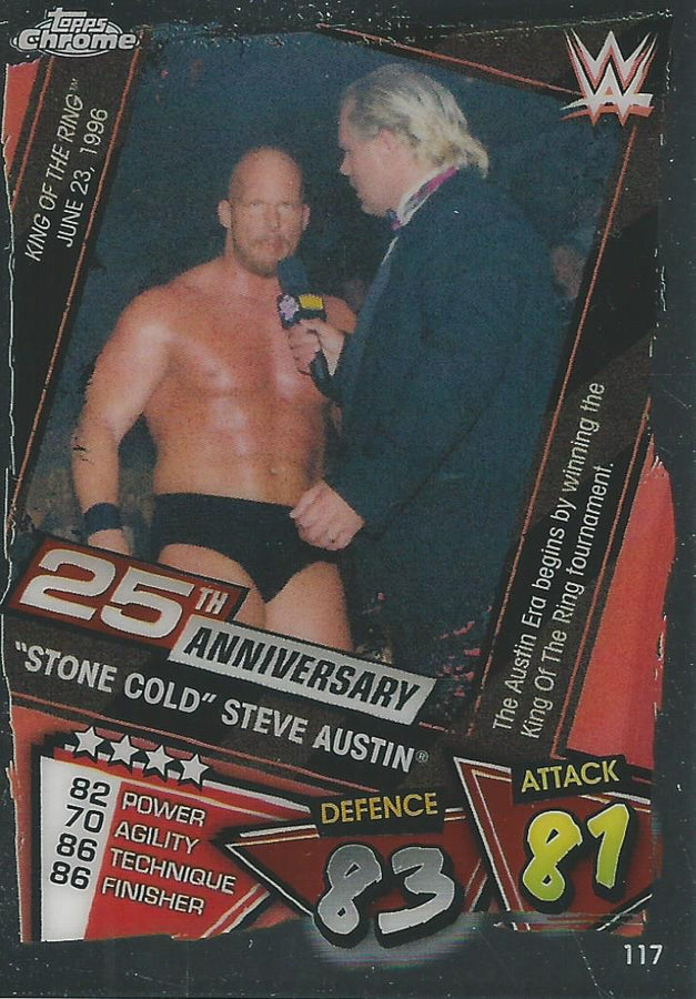 WWE Topps Slam Attax Chrome 2021 Stone Cold Steve Austin #117