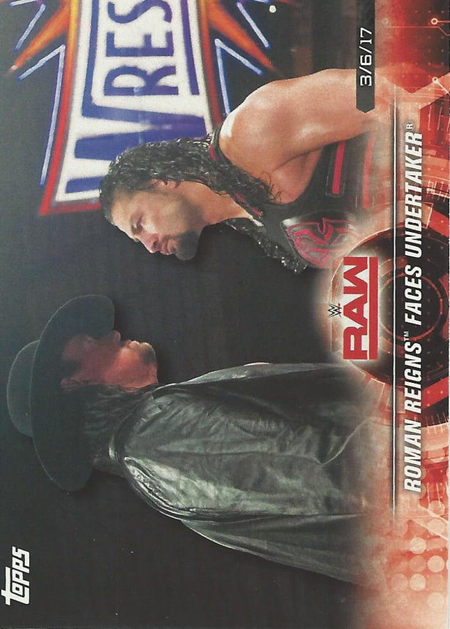 WWE Topps Road to Wrestlemania 2018 Roman Reigns and The Undertaker #17