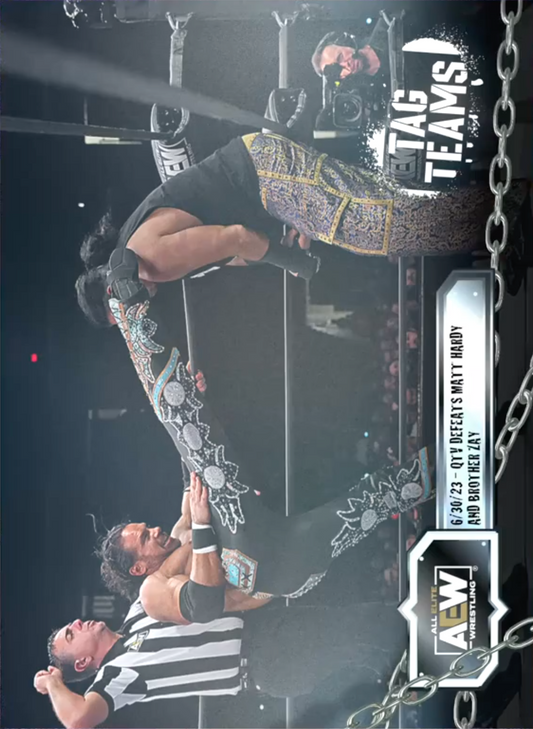 6/30/23 – QTV – QTV Defeats Matt Hardy and Brother ZAY trading card PW Catalog