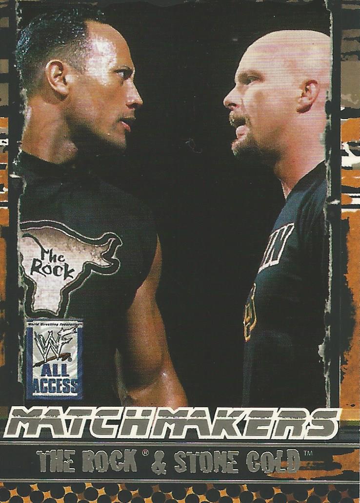 WWF Fleer All Access 2002 Rock and Stone Cold MM 9 of 15 trading card PW Catalog