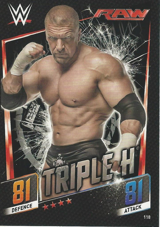 WWE Topps Slam Attax 2015 Then Now Forever Triple H #118