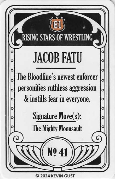 Jacob Fatu trading card PW Catalog