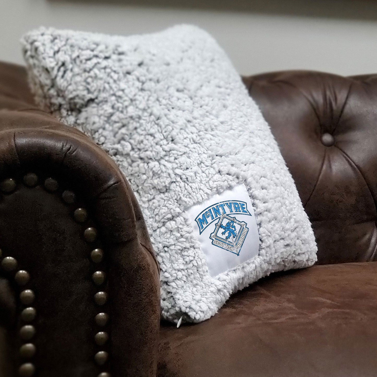 Drew McIntyre "Scottish Warrior" Sherpa Throw Pillow